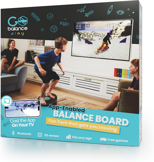 GoBalance Play - App-Enabled Balance Board.- Smart Bluetooth Sensor