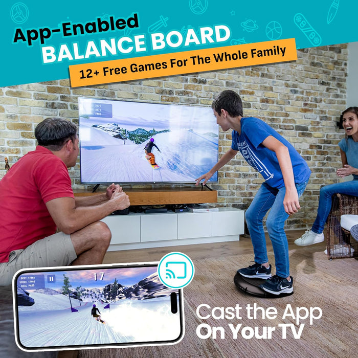 GoBalance Play - App-Enabled Balance Board.- Smart Bluetooth Sensor