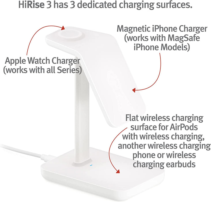Twelve South HiRise 3 Wireless 3-in-1 Magnetic Charging Station (iPhones, AirPods and Apple Watch)